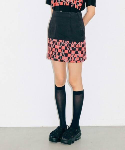 x-girl HOTROD SKIRT エックスガール チェッカー スカート
