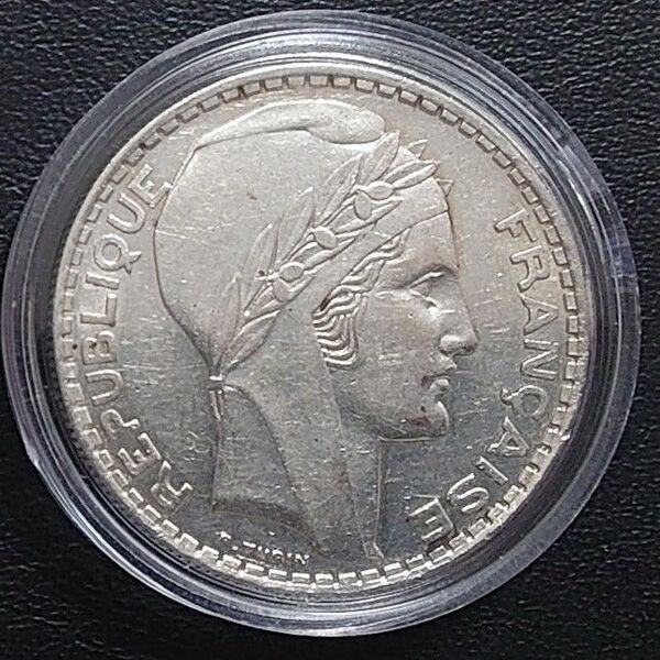 1934年 フランス銀貨 20フラン マリアンヌ銀貨 silver680 美品