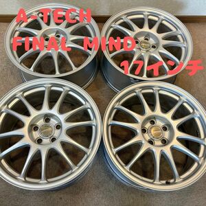 A-TECH FINAL MIND 17インチ　17×8J　PCD100　ET46　社外ホイール　4本