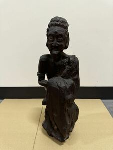 釈迦像 仏教美術 木彫 手彫り 時代物 縁起物 