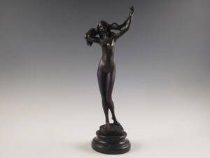 *.*JeanPatou Jean patu structure beautiful person woman .. sculpture bronze large ornament 40cm flawless completion goods 14ud22