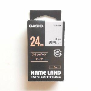 ★★ NAME LAND ネームランドテープ透明XR-24X[黒文字 /24mm幅]　未開封・未使用１個　幅広24㎜です。