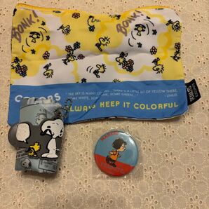 PEANUTS エコバッグ ポーチ バッジ