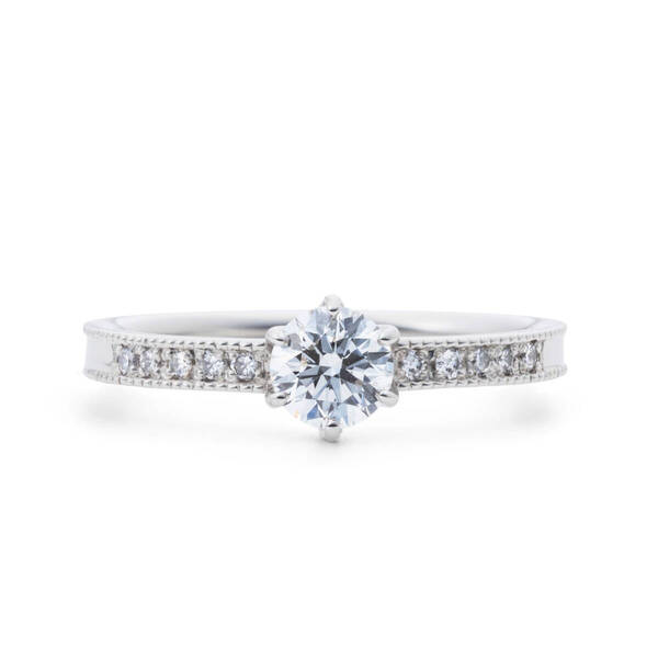 ◆新品★プラチナ pt900 最高級 Fカラー!エクセレント カット 0.622ct F-SI2-EX (H&C) ダイヤモンド リング 指輪【中宝鑑付き】