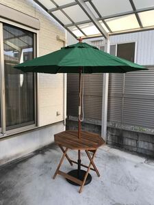 [ direct receipt limitation (pick up) ]* un- two trade wooden parasol 210cm* un- two trade garden star anise folding table 90cm* un- two trade parasol base 15kg unused goods *