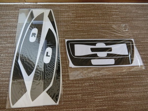 リーフ/ZE1　ドアスイッチパネルカバー、エアコンパネルカバー　カーボン調　ブラック