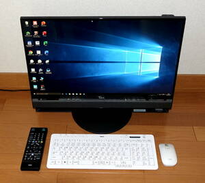 NEC LAVIE Desk All-in-one PC-DA770CAB TV機能 Core i7-5500U 2.4GHz 8GB 512GB(SSD) BD-RE 23.8インチ光沢 1920x1080ドット Windows10