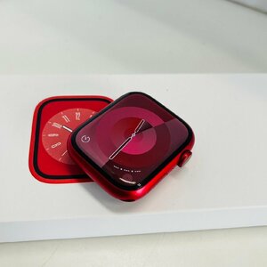 バッテリー100% 中古 Apple Watch アップルウォッチ Series8 GPS 45mm レッド アルミニウムケース スポーツバンド MNP43J/A シリーズ8