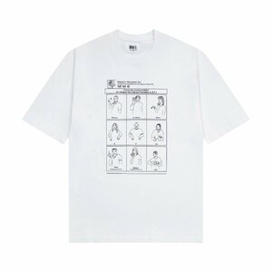 Maison Margiela mm6 メゾン マルジェラ 面白い 半袖 Tシャツ トップス コットン100％ ユニセックス 服 Lサイズ