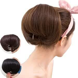 [iKuzuy]. dango wig ponytail wig Point attaching wool adjustment rubber attaching peak easy half wig ( black 