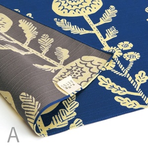 京の両面　おもてなし　ふろしき「菊　群青色　ぐんじょういろ」三巾　約105cm（ワイン包み、一升瓶に）　y15-052103