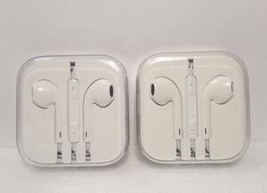 未使用　送料無料 2個セット　apple　純正　イヤホン　3.5mmジャック　有線　iphone　Ear pods　