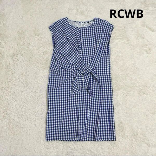 RCWB ギンガムチェックワンピース フレンチスリーブ ロデオクラウンズ