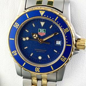 [1 jpy ~]TAG HEUER TAG Heuer wristwatch lady's WD1423-G-20 blue face Gold Professional Date regular goods 