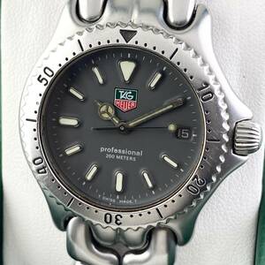 [1 jpy ~]TAG HEUER TAG Heuer wristwatch men's S99.213 gray series face Professional 200m Date moveable goods 