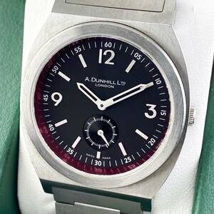 [1 иен ~]Dunhill Dunhill наручные часы Dan hili on мужской 8034smoseko черный циферблат раунд лицо стандартный товар 