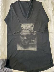 【良品　送料無料】LAD MUSICIAN ラッドミュージシャン Tシャツ　Kiryuyrik半袖 黒 Tシャツ カットソー　変形カットソー　