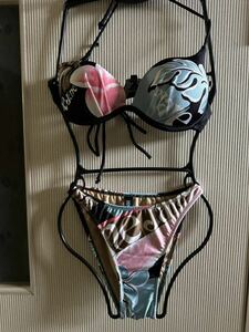 mi*je-n records out of production high leg wire bikini swimsuit 