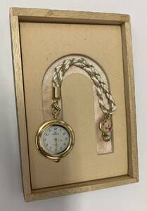 1 jpy ~[ unused / storage goods ] SK SAKUⅡ Japanese clothes Sakura 2 hands quartz pocket watch pocket watch 