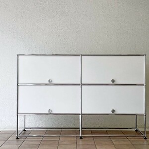 * You SM is la-USM Haller modular furniture sideboard cabinet 2 row 2 step pure white f lip up door 