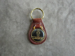 Lincoln Logo leather key holder dark brown 