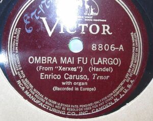 12.SP* американский запись *enli Coca Roo so-Enrico Caruso* on b лама ifOmbra mai fu(Xerxes)/. трещина . звук этаж The Lost Chord*C-05