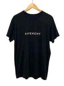 GIVENCHY (ジバンシィ) リバースロゴTシャツ スリム 半袖 クルーネック カットソー BM71533Y6B XXS ブラック メンズ/025