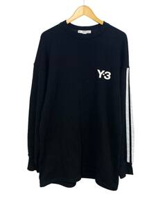 Y-3 (wa chair Lee ) CREW SWEAT sweat sweatshirt 3 stripe Yohji Yamamoto adidas long sleeve 2JO001 S size black men's /025