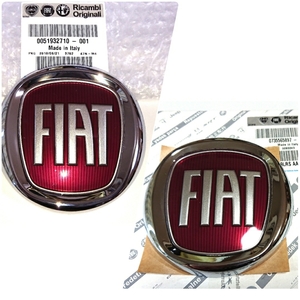 Fiat500* Fiat original front rear emblem set new goods No.0051932710/0735565897[ free shipping ] Fiat 500