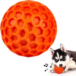 AUSCAT 犬おもちゃ 音が出るボール 噛むおもちゃ 中大型犬 知育玩具 頑丈 天然ゴム 犬用玩具 歯清潔 口臭予防 ストレス解