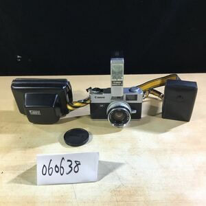 (060638D) CanonQL17フィルムカメラ ストロボ.ケース付き ジャンク品