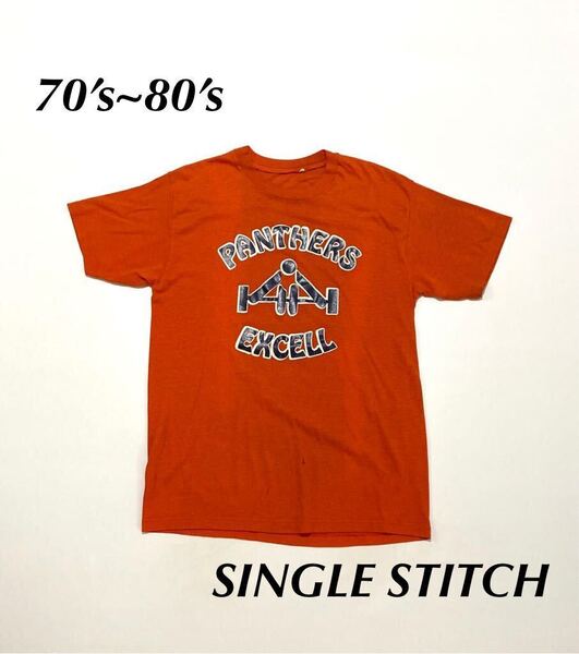 【US輸入品】70’s~シングルステッチ プリント Tシャツ 半袖 ビンテージ ロゴ 古着 卸 まとめ 大量出品中