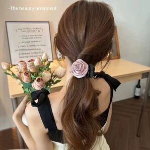 アクセサリー ヘアクリップ バラ