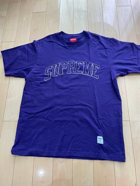 Supreme Sketch Embroidered S/S Top , Purple