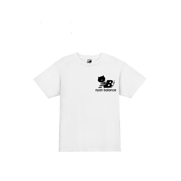 【パロディ白L】5ozニャンバランス小1ポイントTシャツ面白いおもしろうけるネタプレゼント送料無料・新品