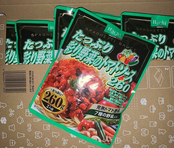 Hachi ハチ食品　たっぷり彩り野菜のトマトソース　パスタソース　260g 6袋