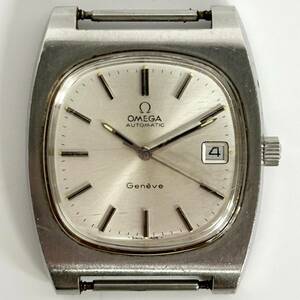 1円~【不動】オメガ OMEGA ジュネーブ Geneve Cal.1012 Ref.166.0190 自動巻き メンズ腕時計 シルバー文字盤 デイト 23石 3針 J100151