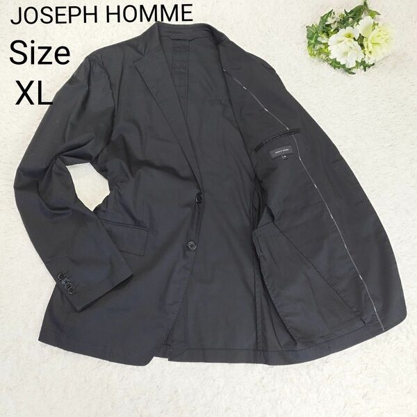 JOSEPH HOMME　ジョセフオム　オンワード樫山　コットン　テーラードジャケット　春夏用　黒　ブラック　アンコン XL 