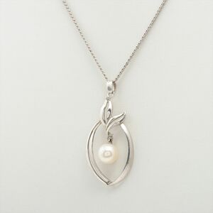 1 jpy beautiful goods Mikimoto pearl necklace SV 4.2g pearl diameter approximately 7.0mm 8882000 5NBT