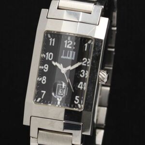 1 иен работа Dunhill 8014 Date квадратное QZ черный циферблат мужские наручные часы TKD 0034100 5ERT