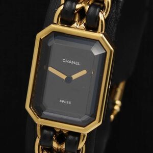 1 jpy Chanel Premiere L H0001ES43790 QZ black face lady's wristwatch TKD 9966110 5OKT