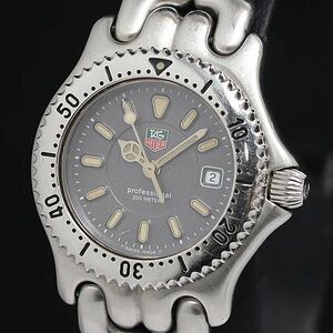 1 jpy operation TAG Heuer cell Professional 200M WG1313-2 QZ gray face Date lady's wristwatch KTR 0882200