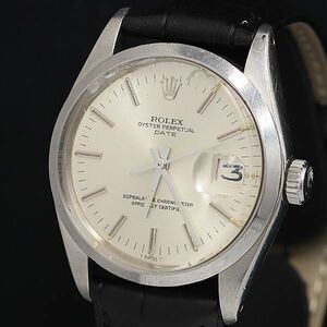 1 jpy Rolex oyster Perpetual Date 1500 3643096 AT/ self-winding watch silver face men's wristwatch OGH 0029810 5BJT