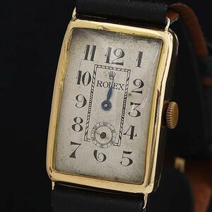 1 jpy Rolex 69491 hand winding silver face 18K/750 antique men's wristwatch OGH 0080410 5JWT