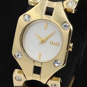 1 jpy operation Dolce & Gabbana QZ silver face stone attaching bangle watch lady's wristwatch KMR 2011000 5BJY