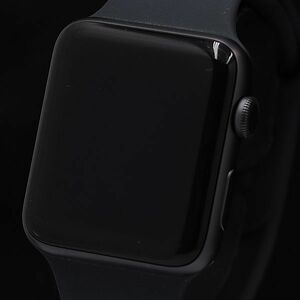 1 jpy box /. attaching Apple watch rechargeable series 3 42mm digital face black smart watch men's / lady's wristwatch KMR 0264000 4PRT