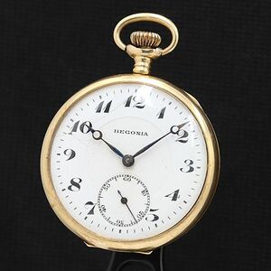 1 jpy operation begonia hand winding white face pocket watch 18K/750 43.0gsmosekoKMR 6967000 5PRY