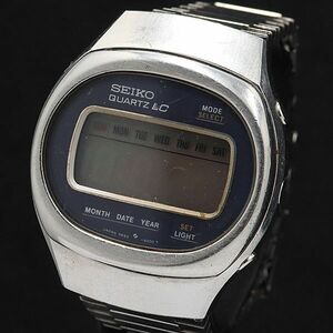 1円 セイコー QZ デジタル文字盤 青系 0654-5000 ヴィンテージ メンズ腕時計 KMR 8993000 4ERY