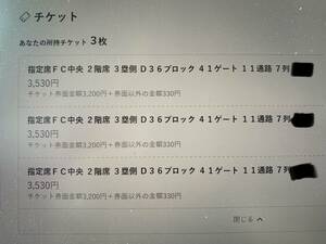 6月6日18時開始　巨人VSロッテ　東京ドーム観戦チケット3枚（コンビニ発券）