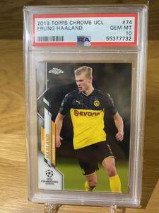 Erling Haaland 2019-20 Topps Chrome UEFA Champions League RC #74 Rookie PSA 10 アーリング・ハーランド ②